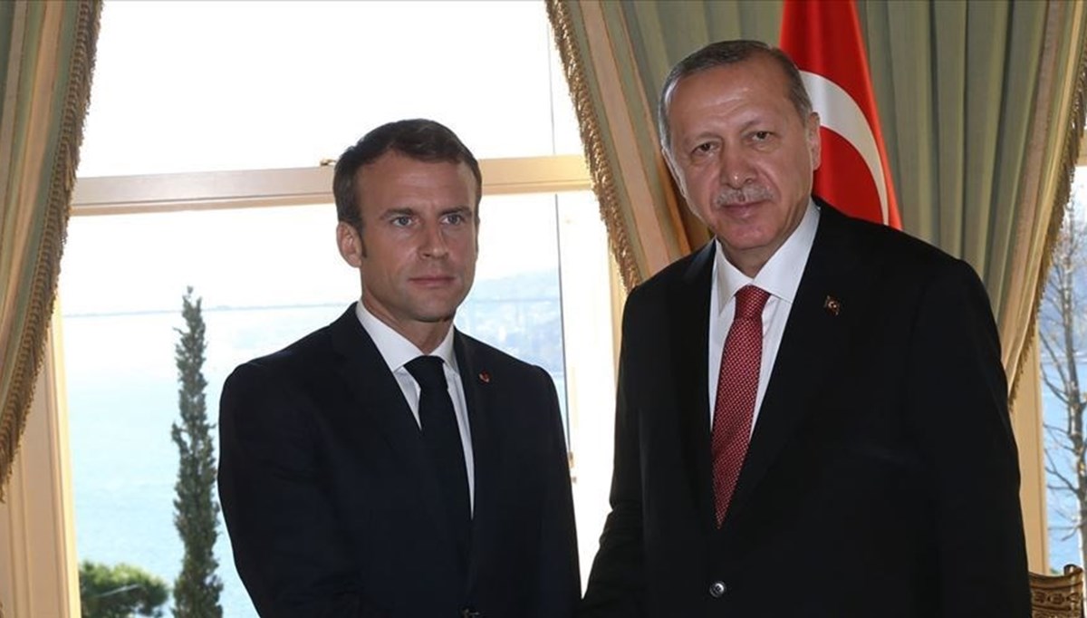 SON DAKİKA: Cumhurbaşkanı Erdoğan, Macron ile görüştü