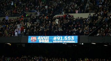 Camp Nou’daki kadınlar El Clasico maçında seyirci rekoru